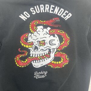 Lurking Class No Surrender Skulll Snake Hooded Sweatshirt Black Sz M